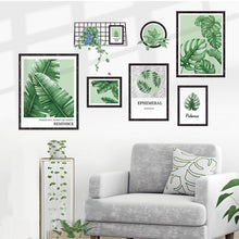 Green Leaf Wall Decal Tropical Plant Design In Flat Frame