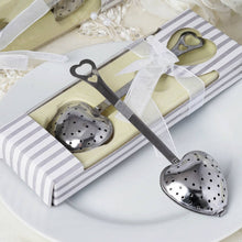 Heart Shaped Stainless Steel Tea Infuser Spoon Filter Party Favor With Free Gift Box Ribbon & Perfect Blend Tag