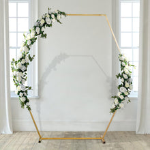 8ft Heavy Duty Gold Metal Hexagonal Wedding Arch Photo Backdrop Stand
