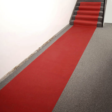Hollywood Red Carpet Runner for Party, Red Rayon Wedding Aisle Runner 3ftx100ft