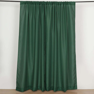 Green curtain panel with a gathered top design