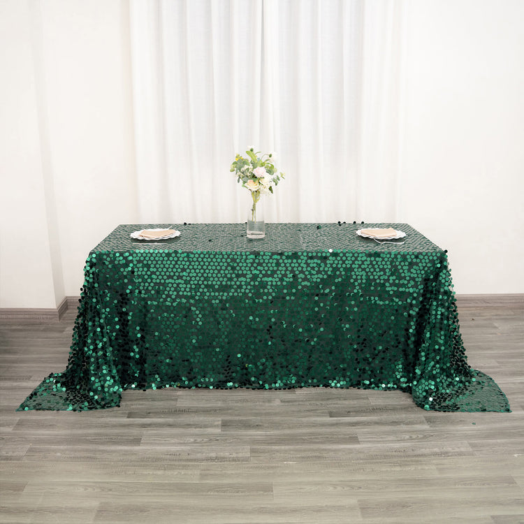 90 Inch By 132 Inch Hunter Emerald Green Rectangle Tablecloth Big Payette