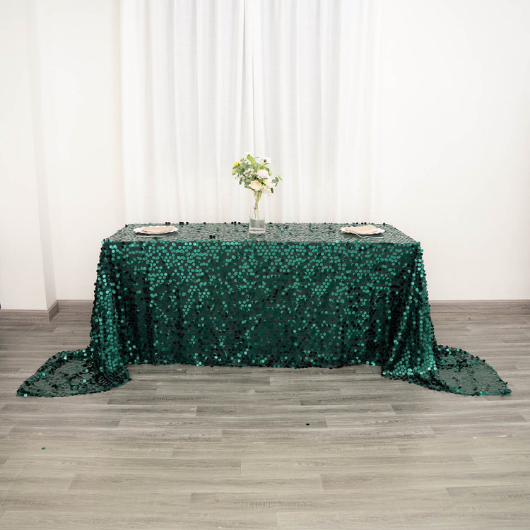 90 Inch By 156 Inch Hunter Emerald Green Rectangle Tablecloth Big Payette