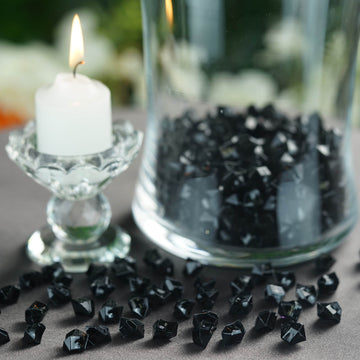 Add Elegance to Your Event with Black Mini Acrylic Ice Bead Vase Fillers