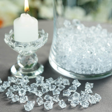 Clear Mini Acrylic Ice Bead Vase Fillers - Add Sparkle to Your Event Decor