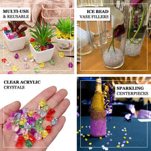 400 Pack | Ocean Blue Mini Acrylic Ice Bead Vase Fillers, DIY Craft Crystals