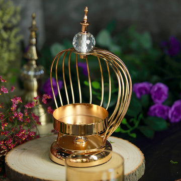 Create a Magical Atmosphere with Gold Metal Cage Candle Holder
