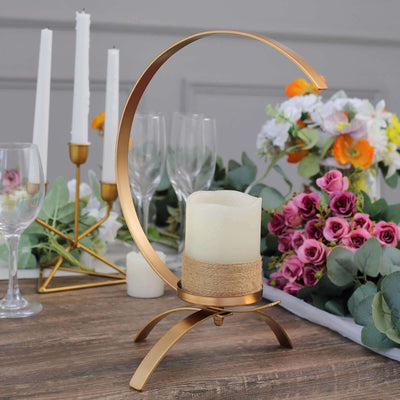 Elegant candle holder with a unique design and natural accents.