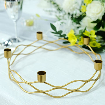 Versatile and Stylish Gold Candlestick Holder for Any Occasion