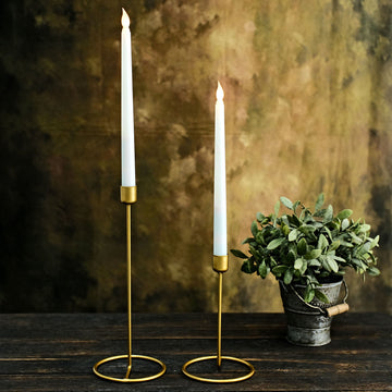 Stylish and Practical Gold Metal Candle Holders