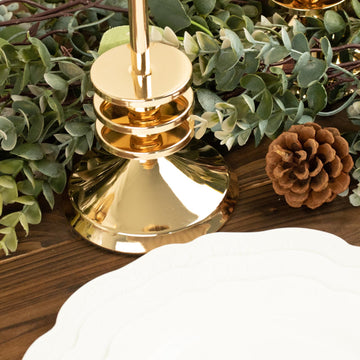 Create an Unforgettable Atmosphere with Gold Pedestal Design Candle Stands