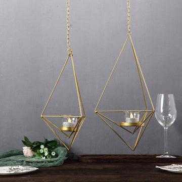 Create an Intimate and Romantic Atmosphere with Gold Open Frame Metal Candle Holders
