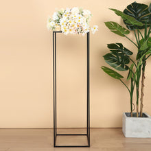 Metal Matte Black Vase Column Stand Geometric Centerpiece 40 Inch