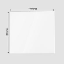 2 Pack 3 Millimeter Thick White Square Acrylic 10 Inch Thick Top Plexiglass Sheets with Protective Film