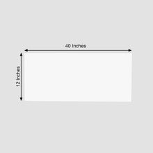 Rectangular 40 Inch x 12 Inch White Acrylic Plexiglass Sheets DIY Sign Boards with Protective Film 2 Pack