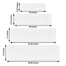 DIY White Rectangular Side Plates Acrylic Plexiglass Sheets in a Set of 4 with Protective Film 