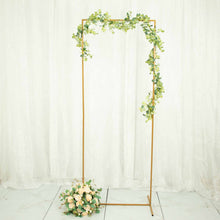Gold Rectangular Backdrop Stand 6.5 Feet Metal Material Floral Display And Wedding Arch