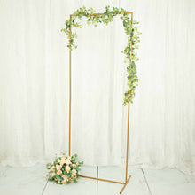 Metal Rectangular Backdrop Stand Gold Color 6.5 Feet Floral Display And Wedding Arch