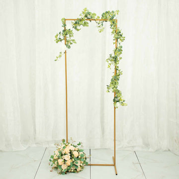 Elegant Gold Metal Frame Wedding Arch for Stunning Wedding Decorations
