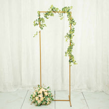 Gold Rectangular Backdrop Stand 5.5 Feet Metal Material Floral Display And Wedding Arch