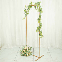 Metal Rectangular Backdrop Stand Gold Color 5.5 Feet Floral Display And Wedding Arch