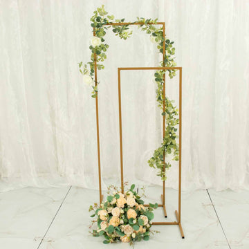 Glamorous Gold Floral Display Frame for Exquisite Wedding Decorations