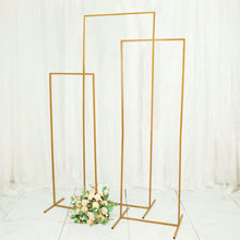 Gold Backdrop Stand Rectangular Set Of 4 Metal Material Floral Display And Wedding Arch