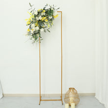 Rectangular Gold Metal Floral Slim Backdrop Stand for Floral Displays 6.5 Feet