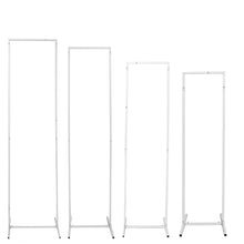 Set of 4 Metal 3.6 Feet 4.5 Feet 5.5 Feet 6.5 Feet Rectangular Floral Display Frame in White#whtbkgd
