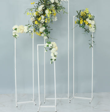 Elevate Your Wedding Décor with a Stunning White Metal Frame Wedding Arch