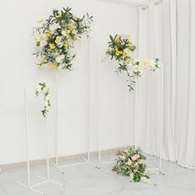Set of 4 Rectangular White Metal Backdrop Stand Floral Display Frame 3.6 Feet 4.5 Feet 5.5 Feet 6.5 Feet