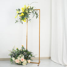 Gold Rectangular 4.5 Feet Slim Metal Floral Frame Backdrop Stand