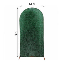 Arch Covers - Shimmer Tinsel Spandex - Hunter Emerald Green - Rectangular - Double-sided - 3.3 ft and 7 ft