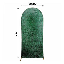 Hunter Emerald Green Shimmer Tinsel Spandex Rectangular Double-sided Arch Covers