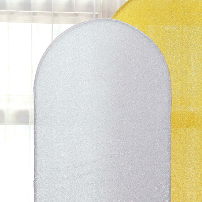 Silver and yellow glittery backdrops for photography