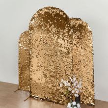 Gold Sequin Arch Cover For Chiara Backdrop Stand 7 Feet