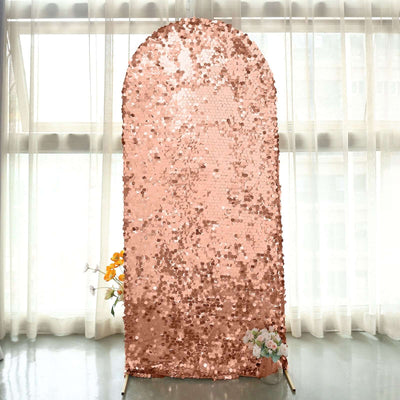 Rose gold sequin backdrop for events and photo shoots.