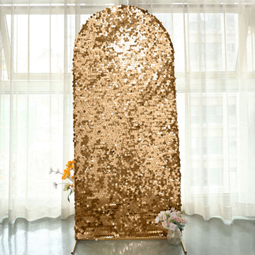Create a Dazzling Display with Elegant Gold Backdrop Stand Cover