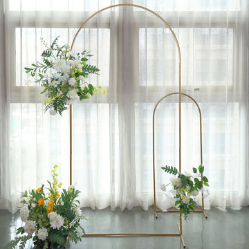 Versatility and Elegance Combined: The Metallic Gold Chiara Backdrop Stand