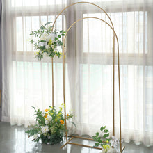 Gold Chiara Metal Backdrop Arch Stand with Round Top 6 Feet