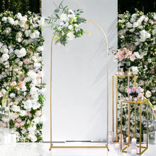 Metal Gold 6 Feet Chiara Backdrop Arch Stand with Round Top