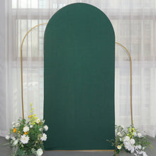 7ft Matte Hunter Emerald Green Spandex Fitted Wedding Arch Cover For Round Top Chiara Backdrop Stand