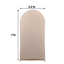 7ft Matte Nude Spandex Fitted Wedding Arch Cover For Round Top Chiara Backdrop Stand