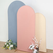 Matte Dusty Rose Spandex Arch Cover For Round Top Backdrop Stand 6 Feet