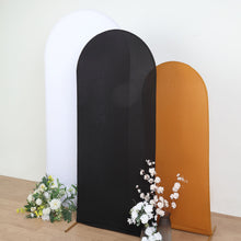 Matte Black Spandex Arch Cover For Round Top Backdrop Stand 6 Feet