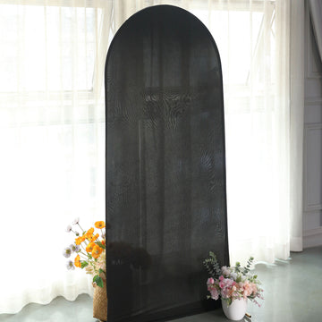 Create Unforgettable Memories with Black Spandex Fitted Wedding Arch Cover