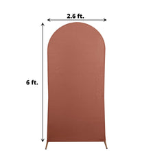 Matte Terracotta (Rust) Spandex Fitted Wedding Arch Cover