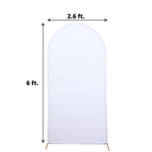 6 Feet Fitted Matte White Spandex Arch Cover For Round Top Backdrop