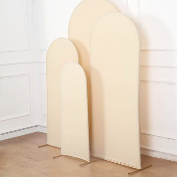 Create a Timeless Look with Matte Beige Spandex Arch Covers