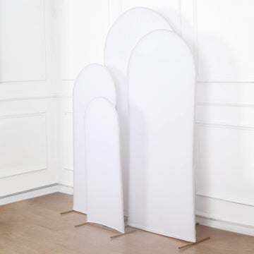 Create Unforgettable Memories with Matte White Spandex Arch Covers